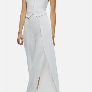Alice + Olivia Sleek White Jumpsuit